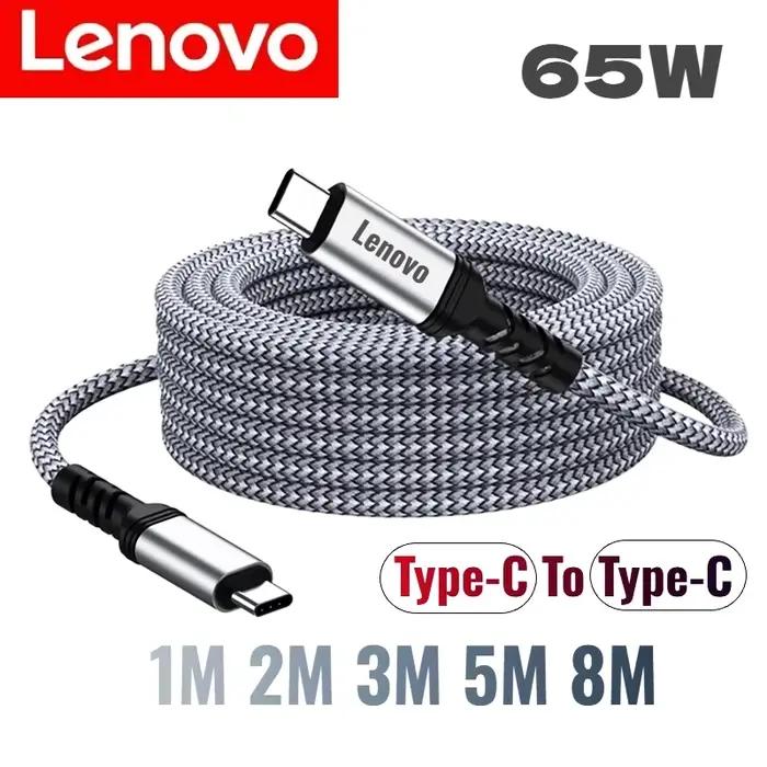 Câble de charge rapide Lenovo 65W Type C vers Type C, 1M 2M 3M 5M 8M, cordon de données universel tr