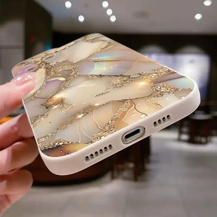 Coque à motif de marbre doré, étui antichoc pour iPhone 17 16 15 Pro Max 14 Plus 13 12 11 Pro Max Mi