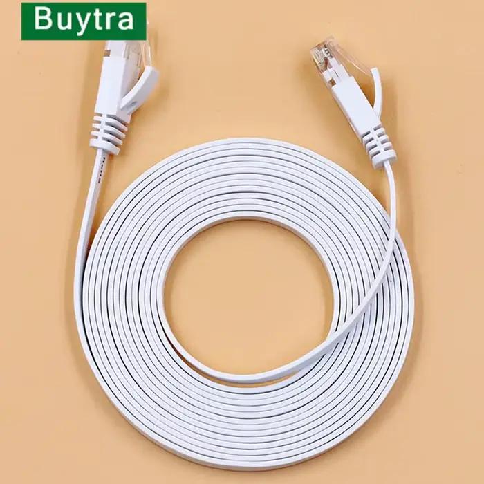 Câble Ethernet LAN pio Blanc de 1000m, 0.5m, 1m, 2m, 3m, 5m, 8m, 10m, 15m, RJ45 CAT6, UTP
