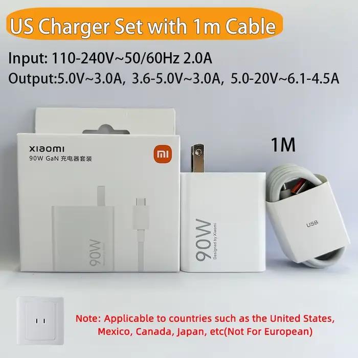Chargeur Xiaomi original 90w Mi 14 Ultra Hyper Turbo Charge Adaptateur de charge rapide Câble de cha
