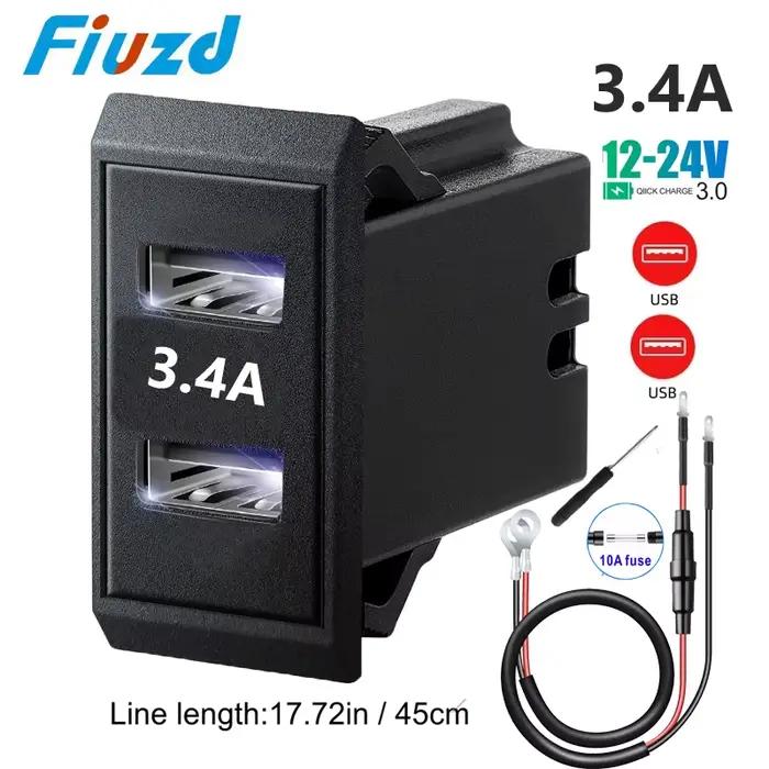 Prise de chargeur USB pour voiture, adaptateur de charge rapide pour téléphone portable, pour voitur