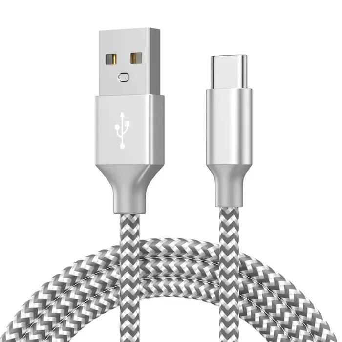 Câble de données USB vers Type-C en nylon, prend en charge la charge ultra-rapide 10A, 1m/3m en opti