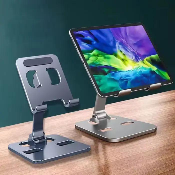 Support de téléphone de bureau pliable universel en alliage d'aluminium, support métallique pour iPh