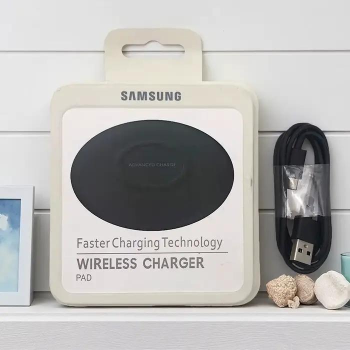 Chargeur sans fil Samsung 15W EP-P1100 Qi, charge rapide pour Galaxy S6 S7 S25 Edge S9 S10 S23 S24 F