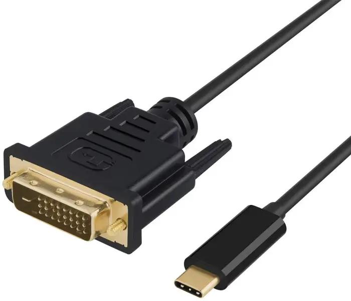 Câble vidéo USB C vers DVI Type C vers DVI D 24 + 1, adaptateur 1080P 6FT/1.8M