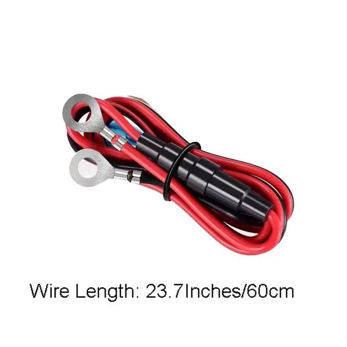 Câble de prise de chargeur USB 60cm, cordon de connecteur de faisceau de câbles allume-cigare avec f