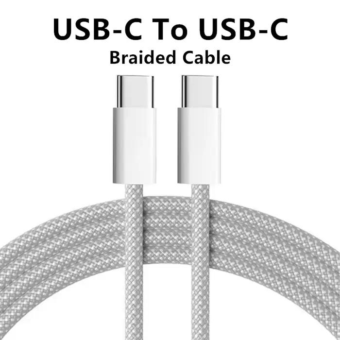 Câble PD de charge rapide USB C vers USB C d'origine pour iPhone Air 16 17 Pro Max 15 Plus Samsung M