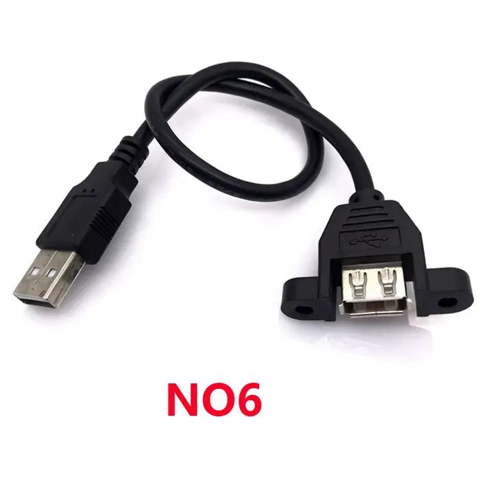 Mini Micro USB mâle vers USB B Jack femelle, câble de montage sur panneau d'imprimante USB2.0 3.0, c