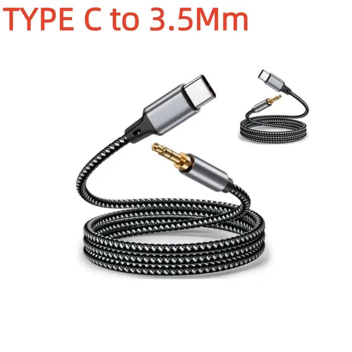Câble USB Type C vers prise Jack 3,5 mm AUX, adaptateur audio DAC USB-C pour téléphone, écouteurs, v