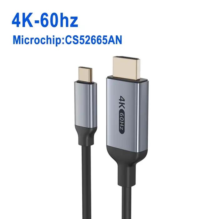 Câble USB C vers HDMI 2.1 8K, 8k @ 60hz, 4K @ 120hz, câbles HDMI de Type C, adaptateur convertisseur