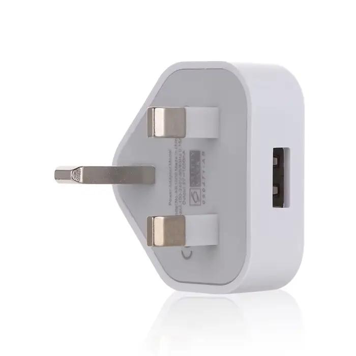 Chargeur mural USB 5V 1A, prise UK 3 broches, adaptateur secteur, charge domestique