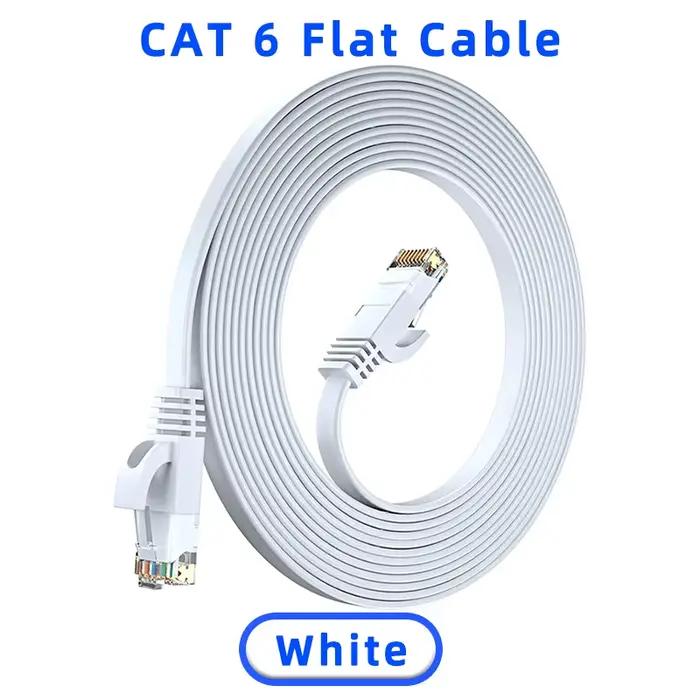 0.1M 0.2M 0.3M 0.5M 50M Cat6 câble Ethernet court plat RJ45 ordinateur Internet LAN réseau câble de 