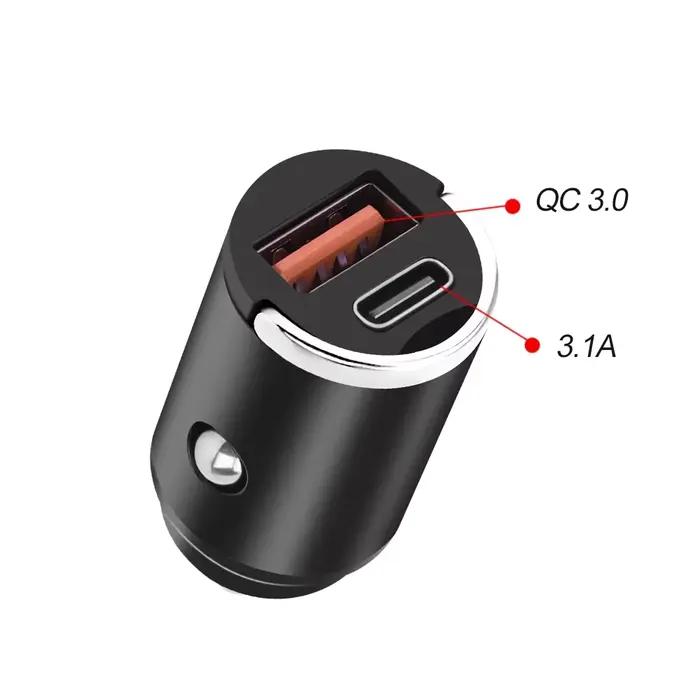 Mini voiture USB/QC3.0 PD chargeur 12-24V charge rapide voiture USB Type C chargeur briquet pour Xia