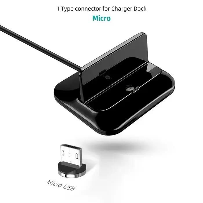 Chargeur de téléphone magnétique USB pour smartphone, Station S6, IOS, Android, Type-C, Micro suppor