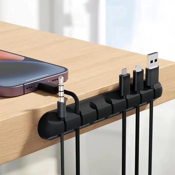Clips de support de câble adhésifs, organisateur de fil de gestion de cordon pour câble de chargemen