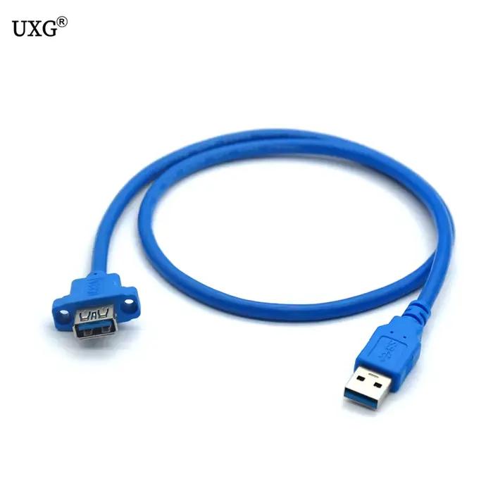 Bochara-Câble d'extension mâle à femelle USB 3.0, 40cm, M/F Foil + tressé blindé avec montage sur pa