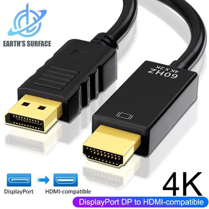 Câble adaptateur 4K DisplayPort vers HDMI, Port d'affichage DP vers HDMI, câble convertisseur pour P