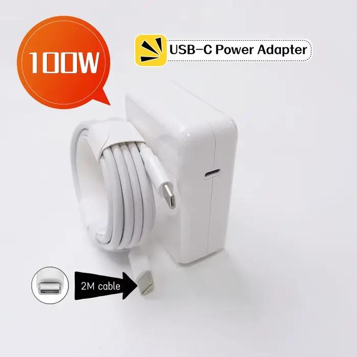 Adaptateur secteur chargeur USB C 100W compatible avec MacBook Pro 16, 15, 14, 13 pouces, MacBook Ai