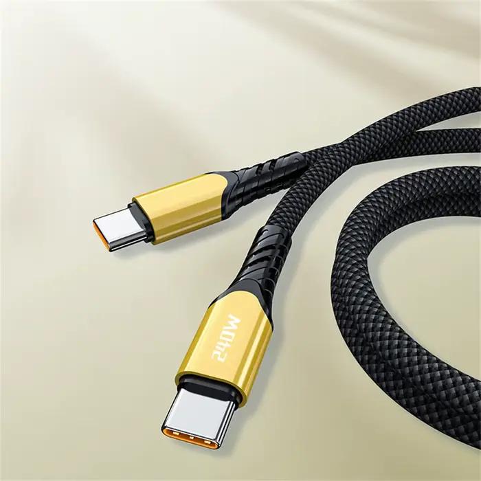 NNBILI 240W câble USB C fil d'alimentation QC4.0 pour MacBook Samsung iPhone 15 16 câble USB C à C P