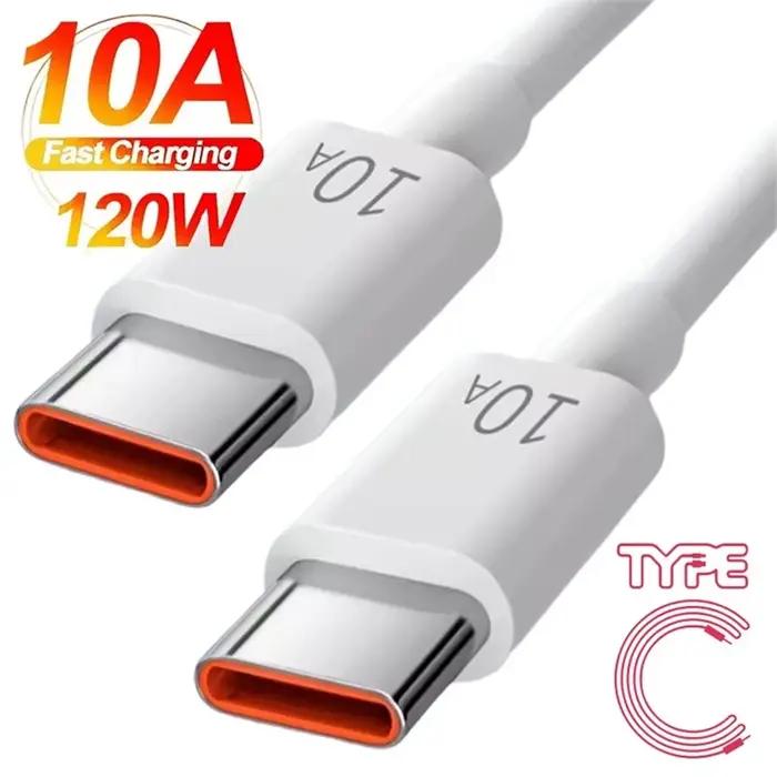 Câble 10A Type C à Type C 120W, charge Super rapide, cordon de données USB C pour Samsung Xiaomi Hua