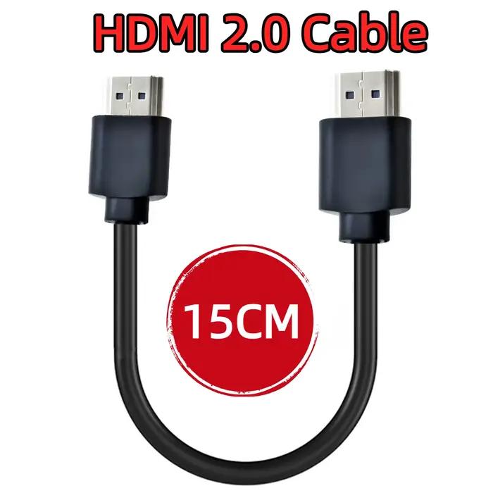 Câble DMI 2.0 4K@60Hz Ultra Court HDMI Connect Cord pour Apple TV PS5 Xbox SeriesX PS4 pro HDTV 15CM