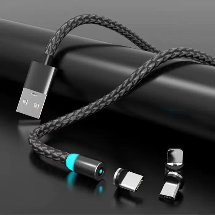Nouveau câble de données magnétique 1m lampe respiratoire câble magnétique convient au câble de char