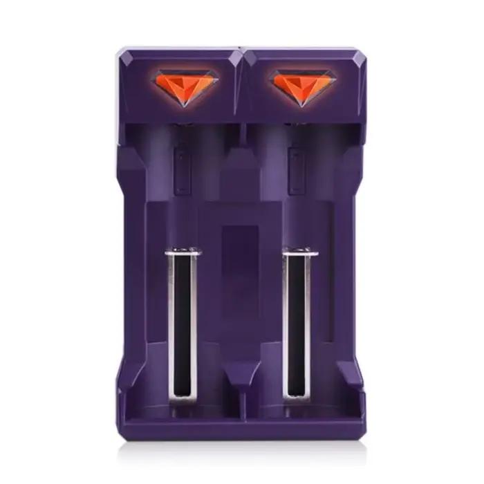 Chargeur de batterie USB compact pour piles rechargeables 2A/3A, avec doubles emplacements et indica