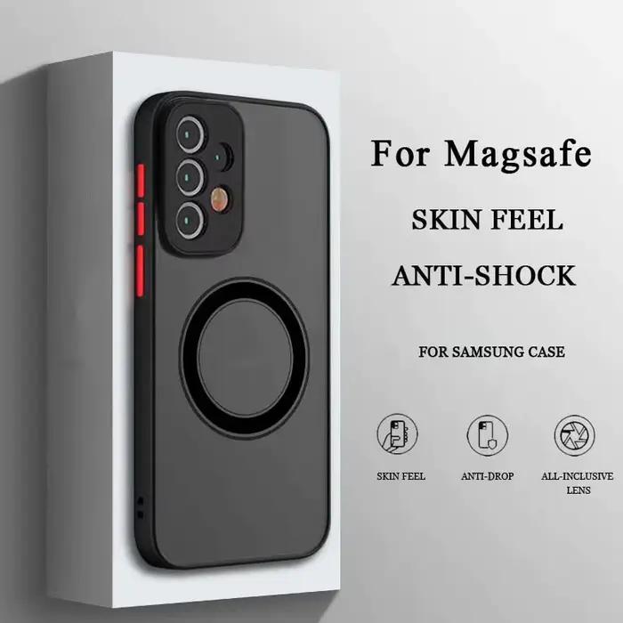 Étui de Charge sans fil Magsafe de luxe pour Samsung Galaxy S20 S21 S22 S23 FE S24 Plus S24Ultra, co