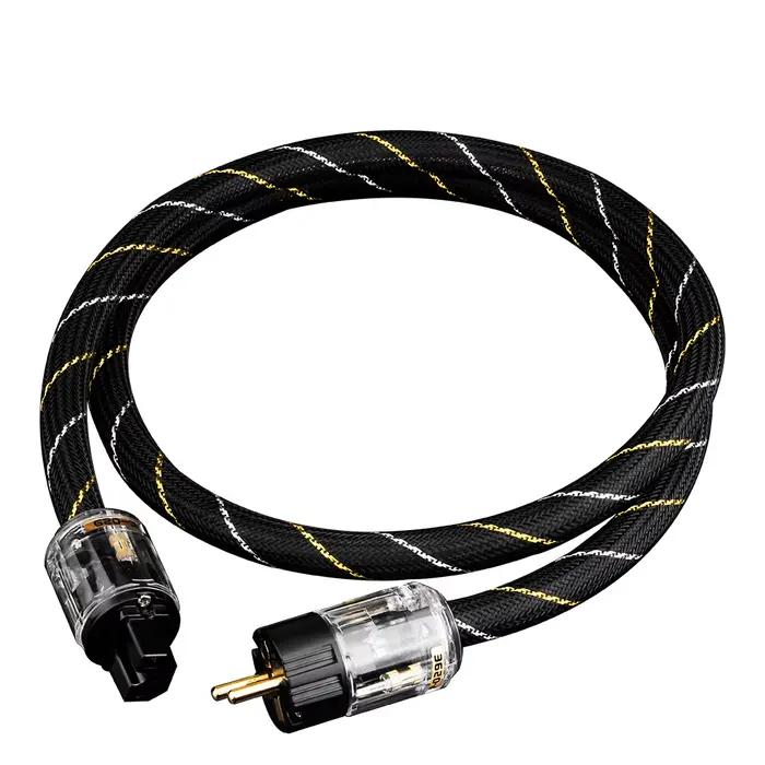 YYAUDIO Câble d'alimentation en cuivre haut de gamme Hifi Audio US/EU, cordon d'alimentation en cuiv