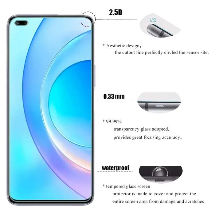 1/4 pièces verre trempé pour Honor 50 Lite Film de protection d'écran en verre