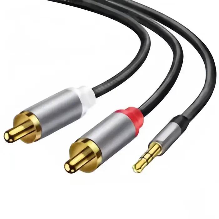 Câble audio 3,5 mm vers 2 RCA - Câble répartiteur mâle vers double RCA pour haut-parleur/amplificate
