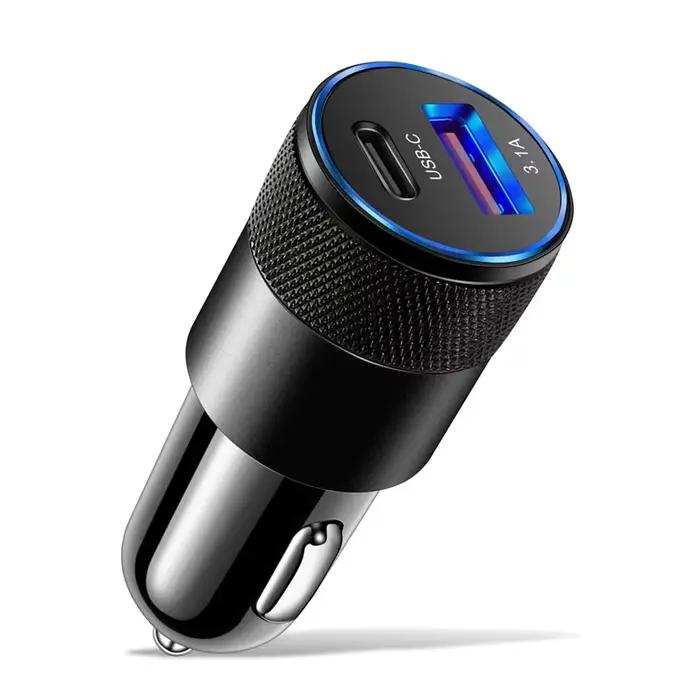 Mini allume-cigare à charge rapide pour téléphone, chargeur de voiture, adaptateur allume-cigare, pr