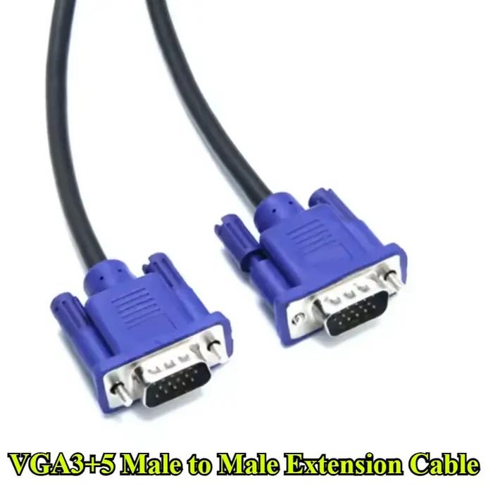 Câble VGA vers VGA 15 broches Mâle-Mâle/Femelle, Convertisseur d'extension vidéo pour Moniteur d'ord