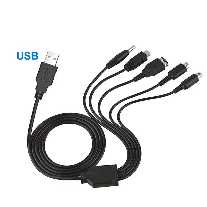 Câble de chargement USB C 5 en 1, pour Nintendo New 3DS Xl Nds Lite Ndsi Ll Wii U, pour nintendo Gba