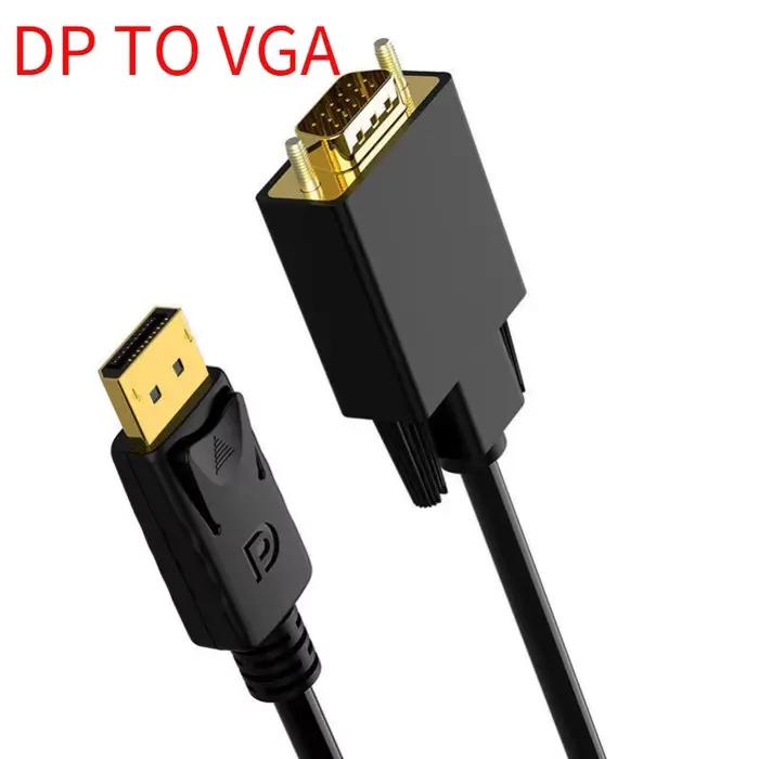 Câble DisplayPort vers VGA, adaptateur DisplayPort vers VGA, câble vidéo HD pour moniteur TV, ordina