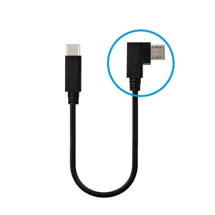 Câble USB C vers Micro USB coudé court USB Type C vers Micro USB OTG câble de synchronisation d'alim