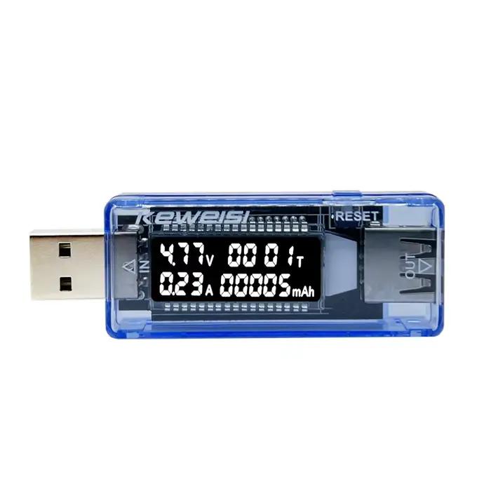 Testeur USB, testeur de capacité de chargeur de tension de courant, affichage de l'heure, détecteur 