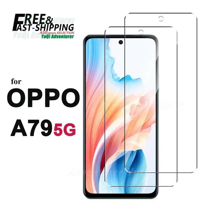 Protecteur d'écran pour OPPO A79 5G, verre trempé HD cristal 9H, étui anti-rayures, Mica amical, hau