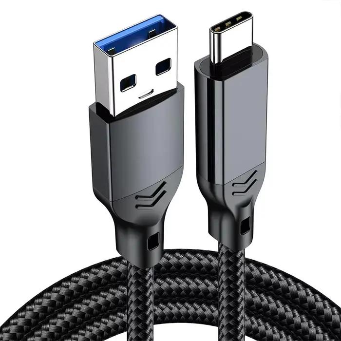 Câble de transfert de données USB3.2 10 Gbps 0,5 m/2 m 60 W USB A vers Type C pour téléphones, disqu