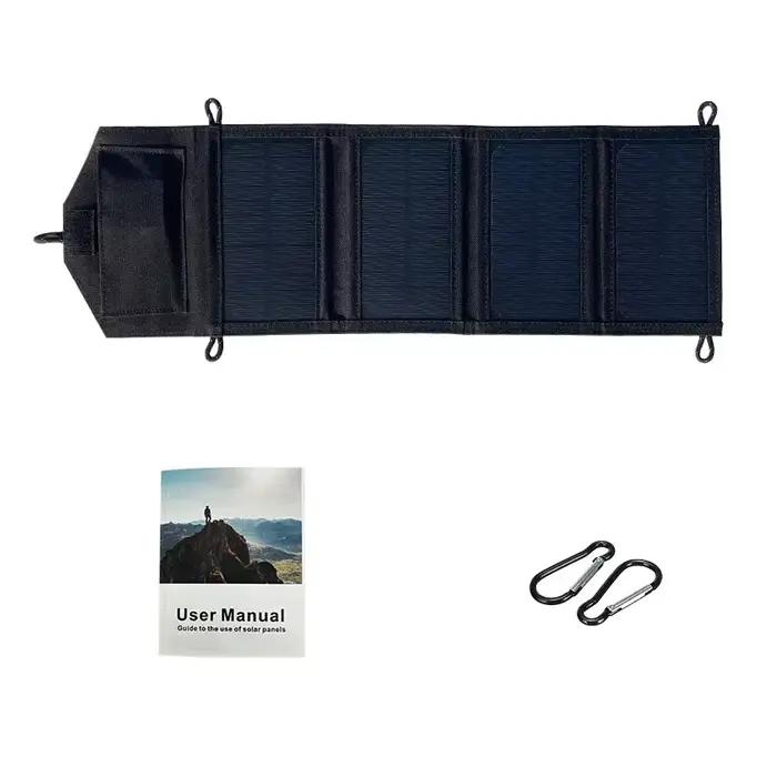 Chargeur solaire robuste 500W à 4 sections, alimentation fiable en permanence avec ports USB et DC p