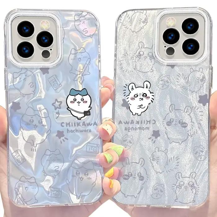 C-Chiikawas – coque de téléphone camlet réfléchissante, étui pour iPhone 16 15 14 13 12 11 Pro Max X