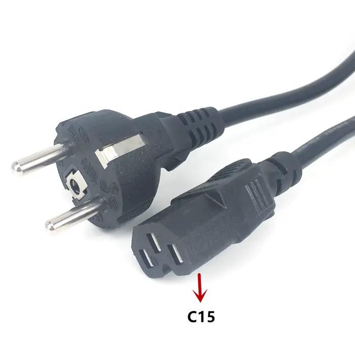 Câbles d'alimentation Schuko ue 1.8m, cordon d'alimentation européen CEE7/7, câble d'alimentation ue