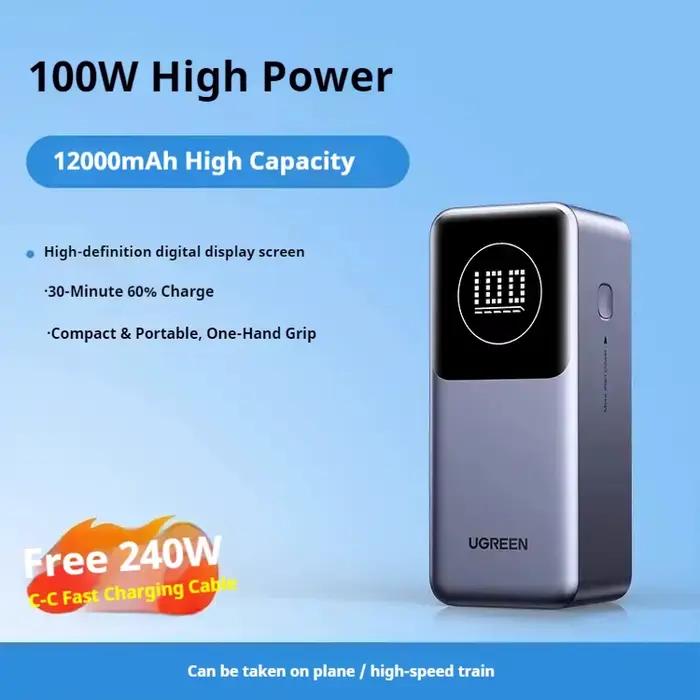 UGREEN 20000mAh batterie externe 165W charge rapide intégré 65CM câble batterie externe Portable pou