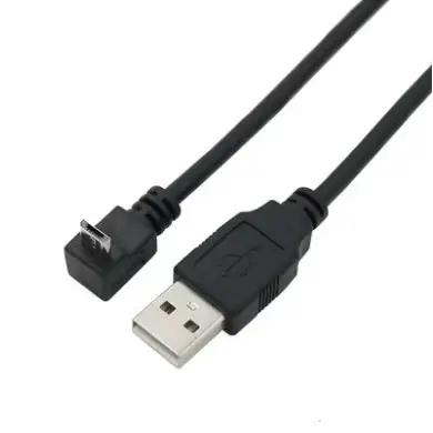 Câble USB 2.0 mâle vers Micro USB coudé à 90 degrés (haut, bas, gauche, droite) pour téléphone porta