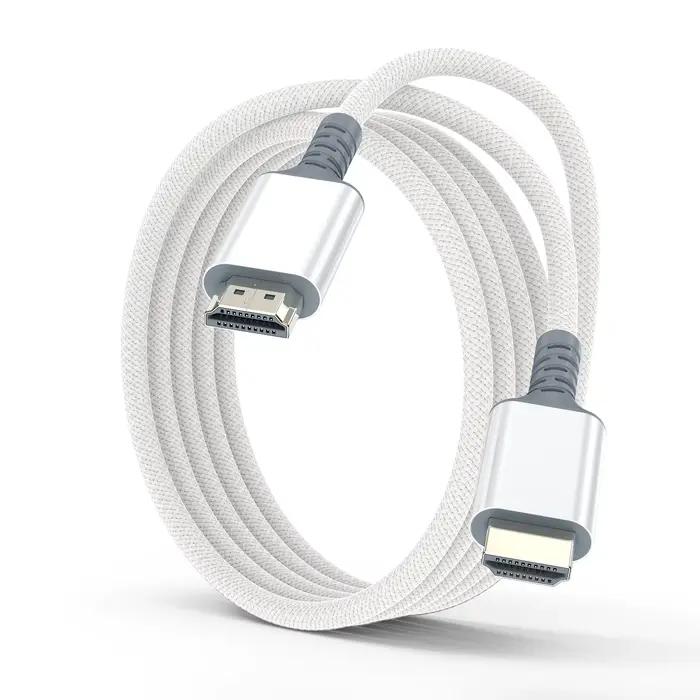 Câble blanc 8K hdmi 2.1, 8K 60Hz 4K 120Hz EARC ARC HDCP Ultra haute vitesse HDR pour TV HD, projecte