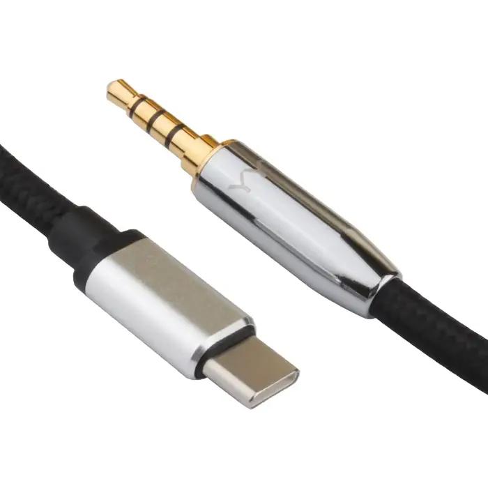 Câble USB Type C à 3.5mm TRRS 4 pôles m.com x, pour téléphone, casque, voiture, son stéréo HIFI, con