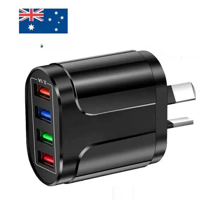 Chargeur rapide USB prise AU chargeur rapide Mobile 3.1A plusieurs 4 Ports USB adaptateur de voyage 