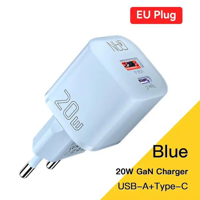 Essager-Chargeur rapide USB Type C, 20W, GaN, PD, Charge de téléphone, QC 3.0, Chargeurs rapides pou