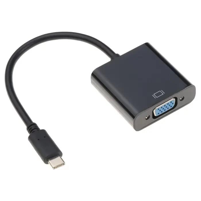 Câble adaptateur TYPE C vers VGA femelle USB-C USB 3.1 vers VGA, pour ordinateur portable, MacBook, 