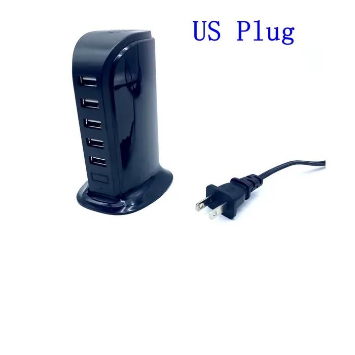 Station de recharge USB 5 ports, chargeur 5V4A 20W, charge ultra rapide avec adaptateur d'alimentati